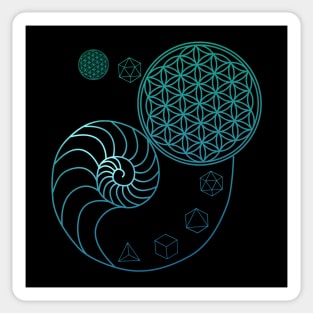 Sacred Geometry Spiral of Creation Sticker